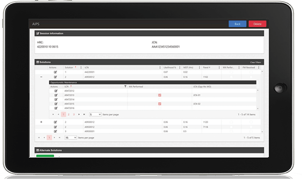 AIPS Interface on iPad