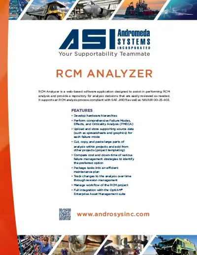 Andromeda Systems RCM Analyzer Brochure Image