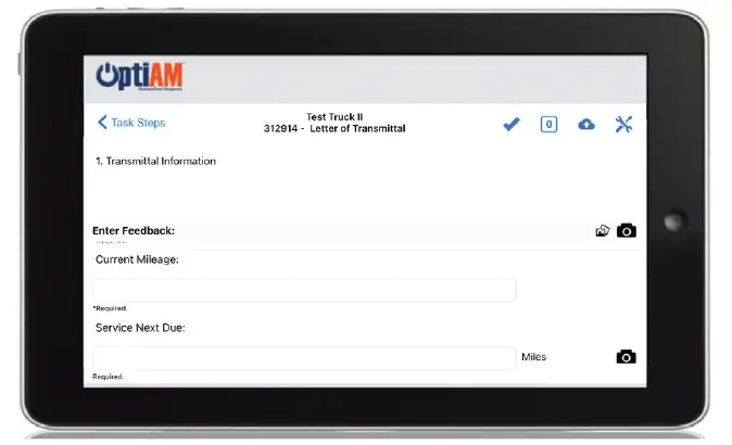 OptiAM Checkout Screen open on a tablet device