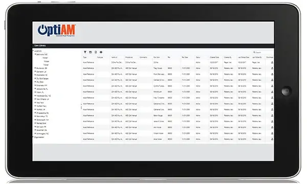 OptiAM Live Library Interface